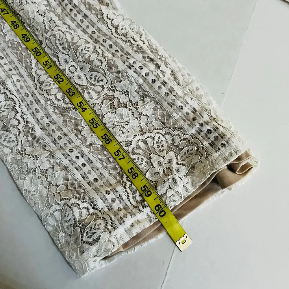 Fashion Nova So In Love Lace Sleeveless Jumpsuit Size L Large Ivory - Picture 7 of 8